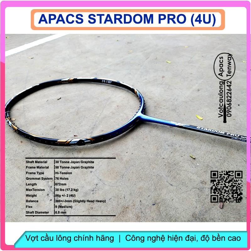 Vợt cầu lông Apacs Stardom Pro - 4U| Huyền thoại tuyển England, vợt 4U cân bằng, chất liệu cao cấp