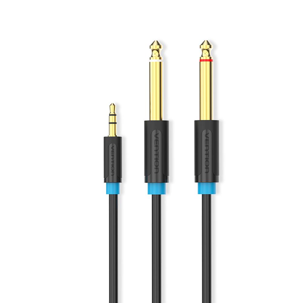 Cáp VENTION âm thanh 3,5mm sang kép 6,5mm 3,5mm bộ chia AUX đến 6,35mm với công tắc chuyển nhạc trái và phải