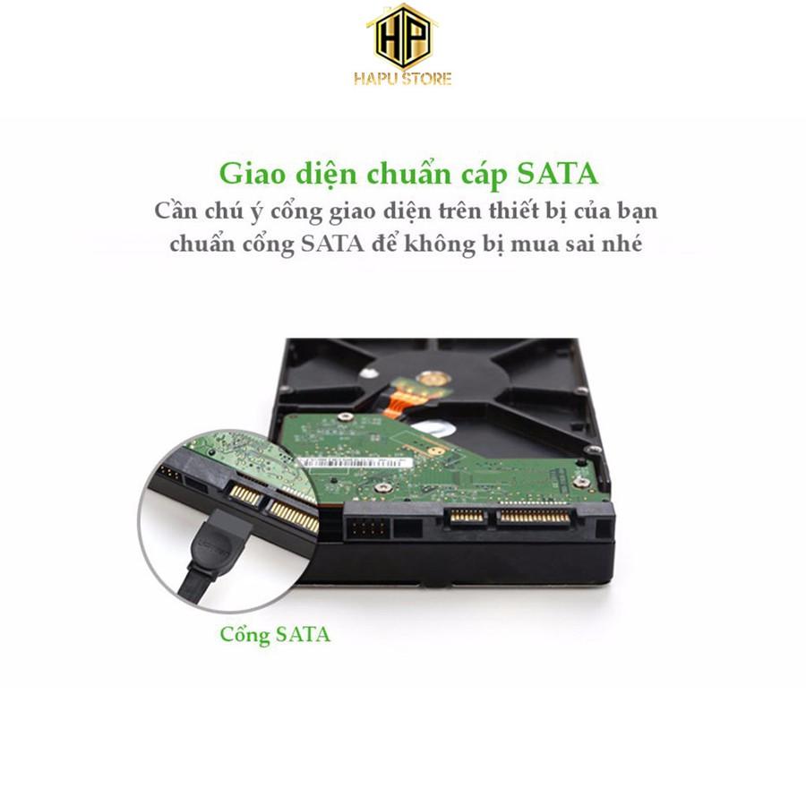 Cáp SATA 3.0 đầu bẻ góc 90 độ Ugreen 30797 dài 50cm chính hãng - Hàng Chính Hãng