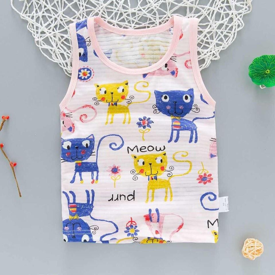 Áo cotton sợi tre cực thấm mồ hôi cho bé từ 8 đến 25kg