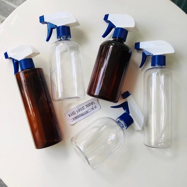 Chai nhựa pet bóp xịt phun sương, chai nhựa 100ml/ 200ml/ 300ml/ 500ml xịt tóc