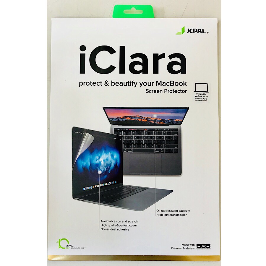 Miếng dán bảo vệ màn hình cho MacBook Air 13&quot; New 2018 hiệu JCPAL iClara (hàng nhập khẩu)