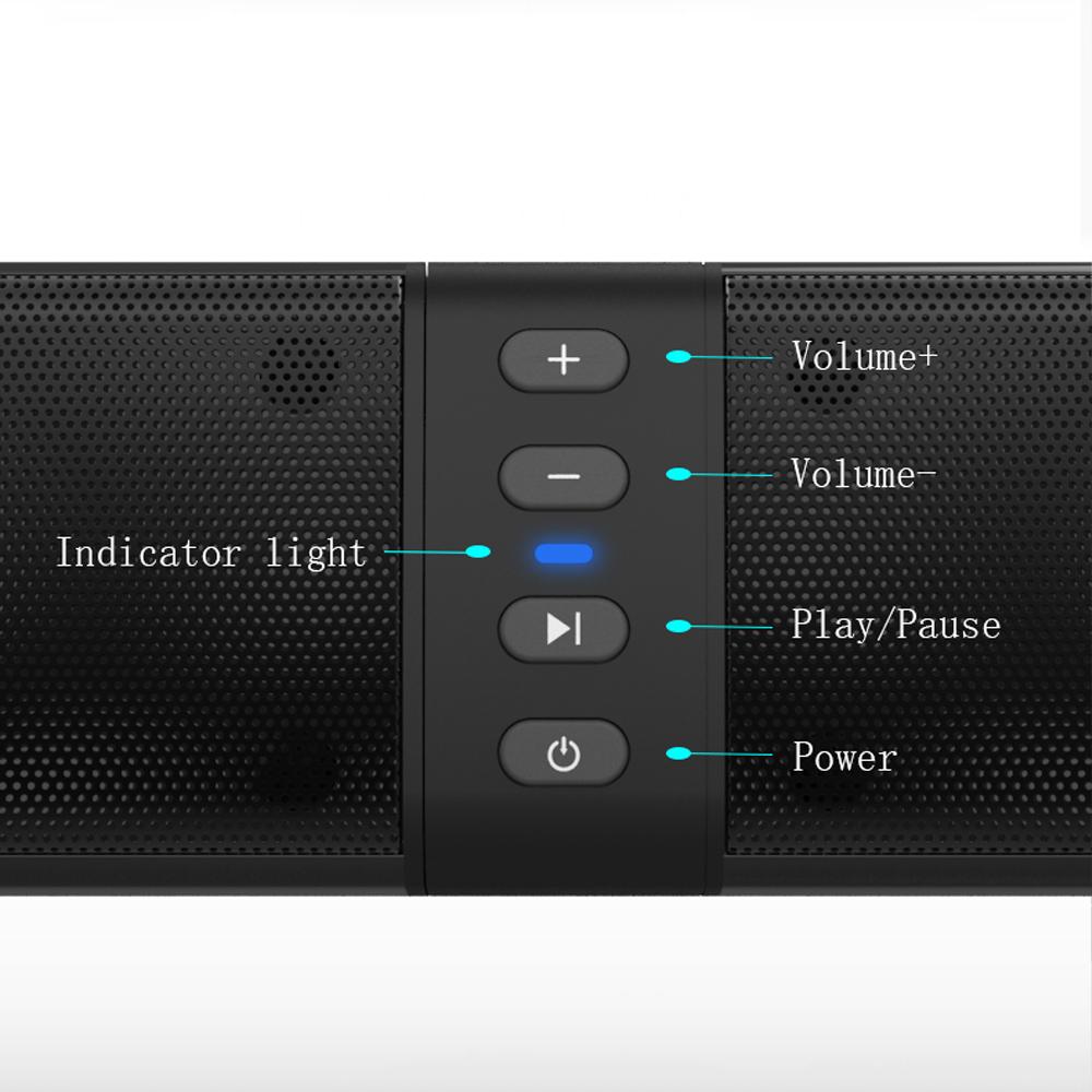 BS-36 40WTV Soundbar không dây loa bluetooth home đa chức năng bluetooth stereo stereo echo wall cho pc tv màu sắc: màu đen