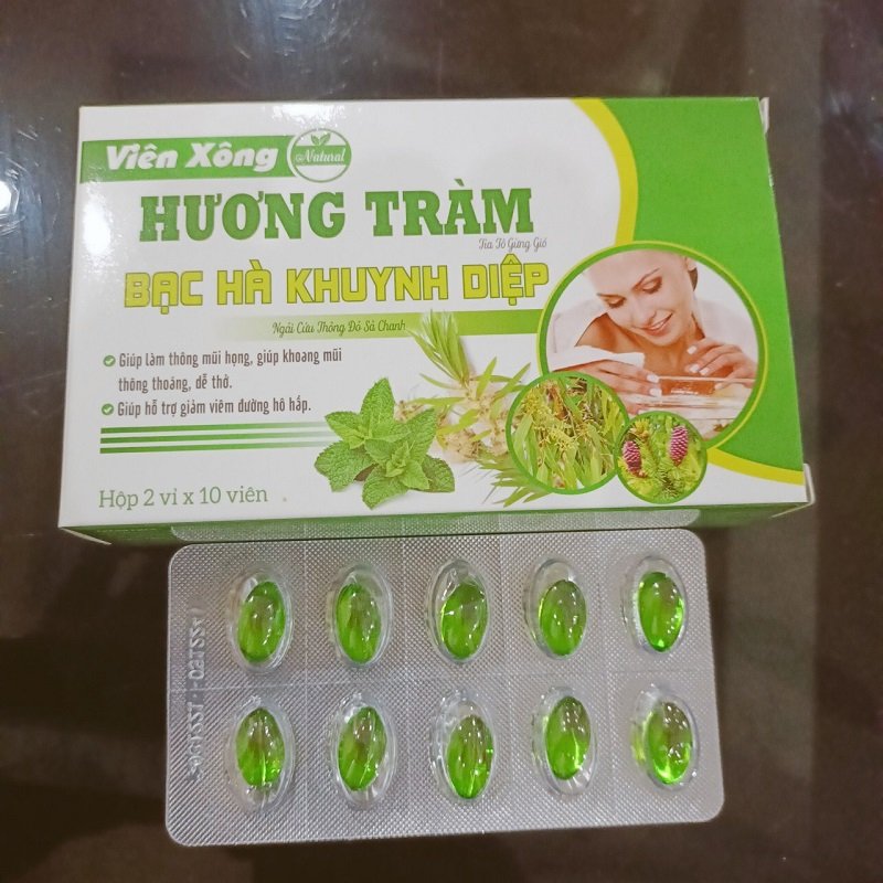 Máy Phun Sương Xông Mũi Tạo Độ Ẩm Cầm Tay Tặng kèm 20 Viên Xông Tinh Dầu Hương Tràm Bạc Hà Khuynh Diệp