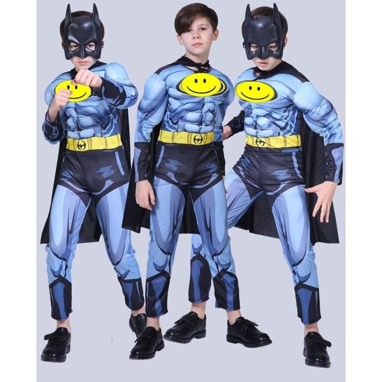 Bộ Hoá Trang Người Dơi Xám Bat Man Cơ Bắp Nổi