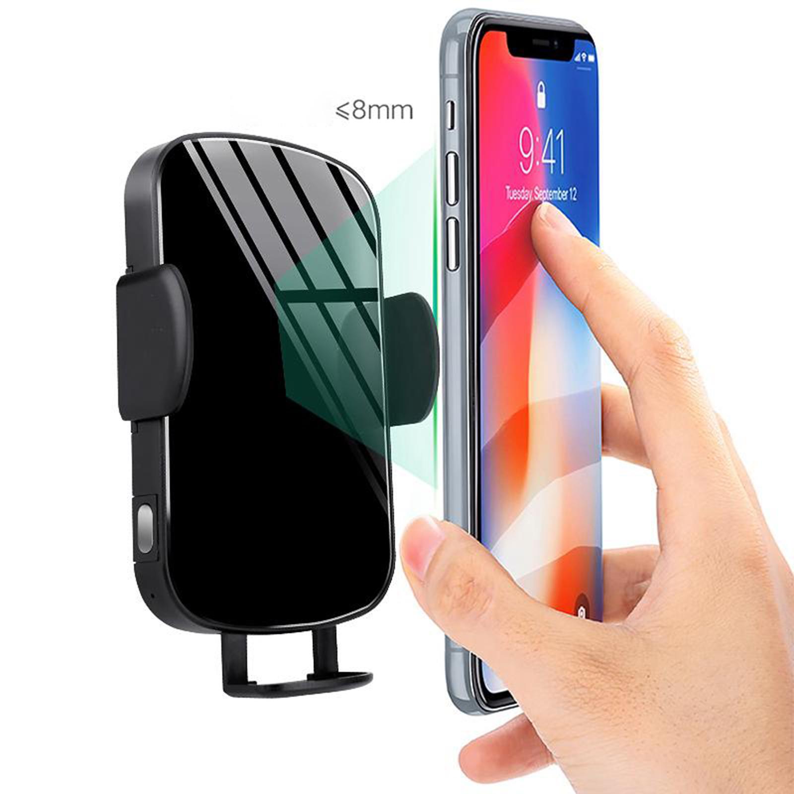 Wireless Car Charger,15W Qi Fast Charging Auto-Clamping Car Mount, Windshield Dash Air Vent Phone Holder Compatible with iPhone 11/11 Pro Max/Xs MAX