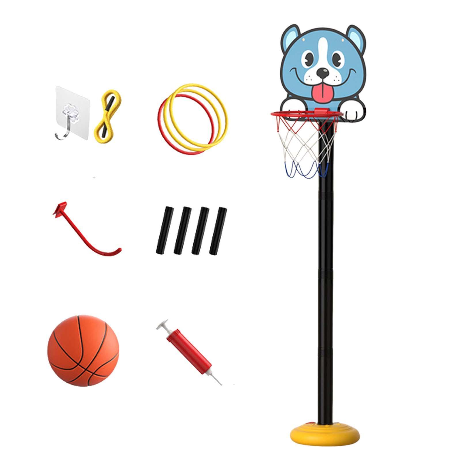 Mini Basketball Hoop with Balls Kids Basketball Hoop Set Cartoon Multifunction Indoor Outdoor Foldable Basketball Hoop Set for Children