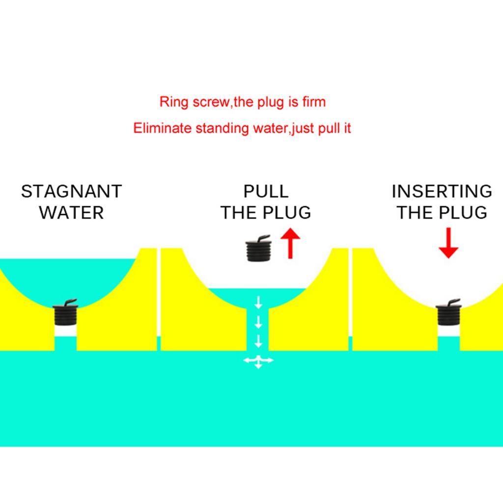 Rubber Kayak Marine Boat Scupper Plugs Drain Holes Stoppers Bungs Durable