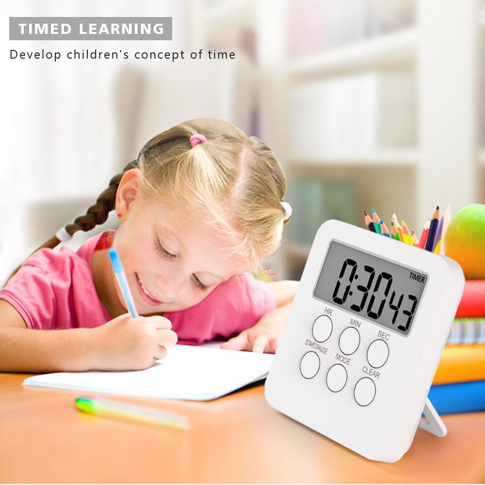 Đồng hồ hẹn giờ đếm ngược trong nấu ăn có chế độ tắt tiếng,màn hình LCD để học tập,thể thao,văn phòng