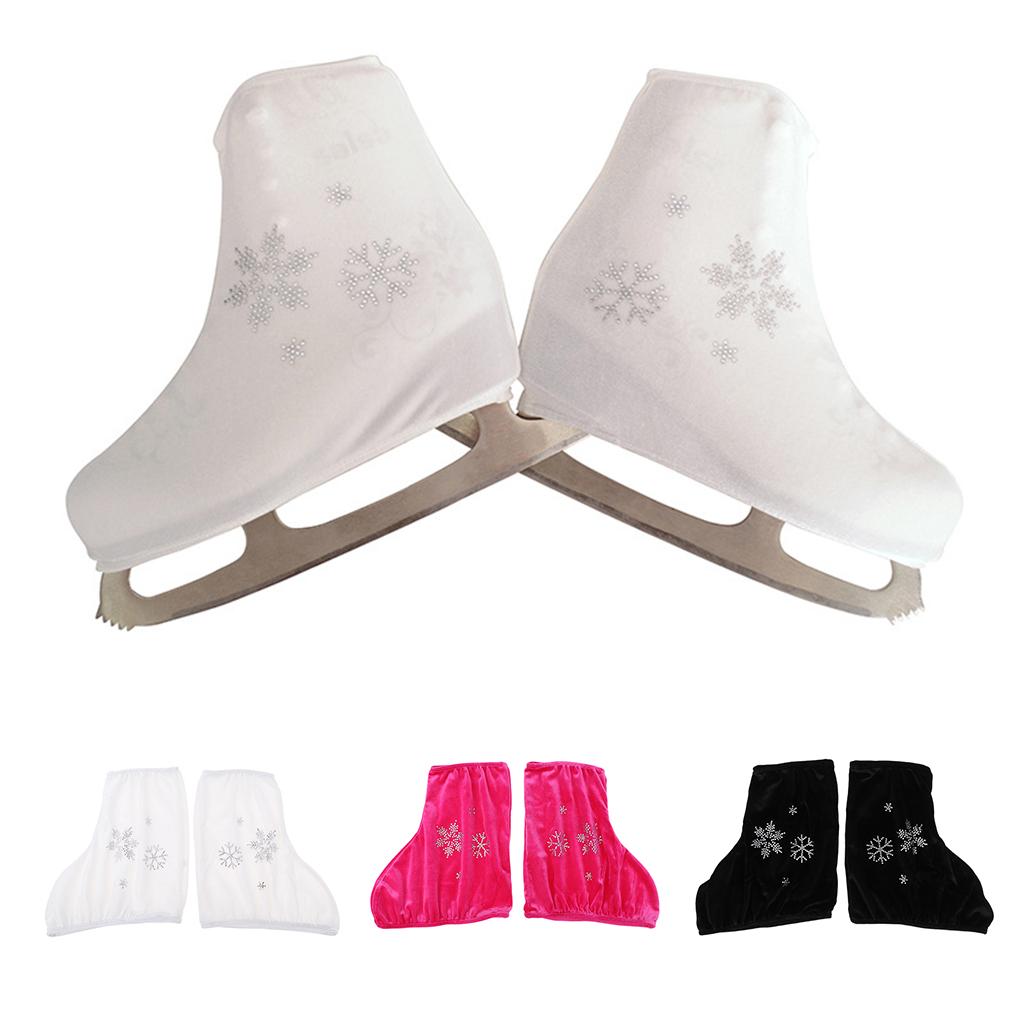 1 Pair Velvet Figure Ice Skate Boot Covers Protector Shoes Protector for Ice/Roller/Ice Hockey Sports