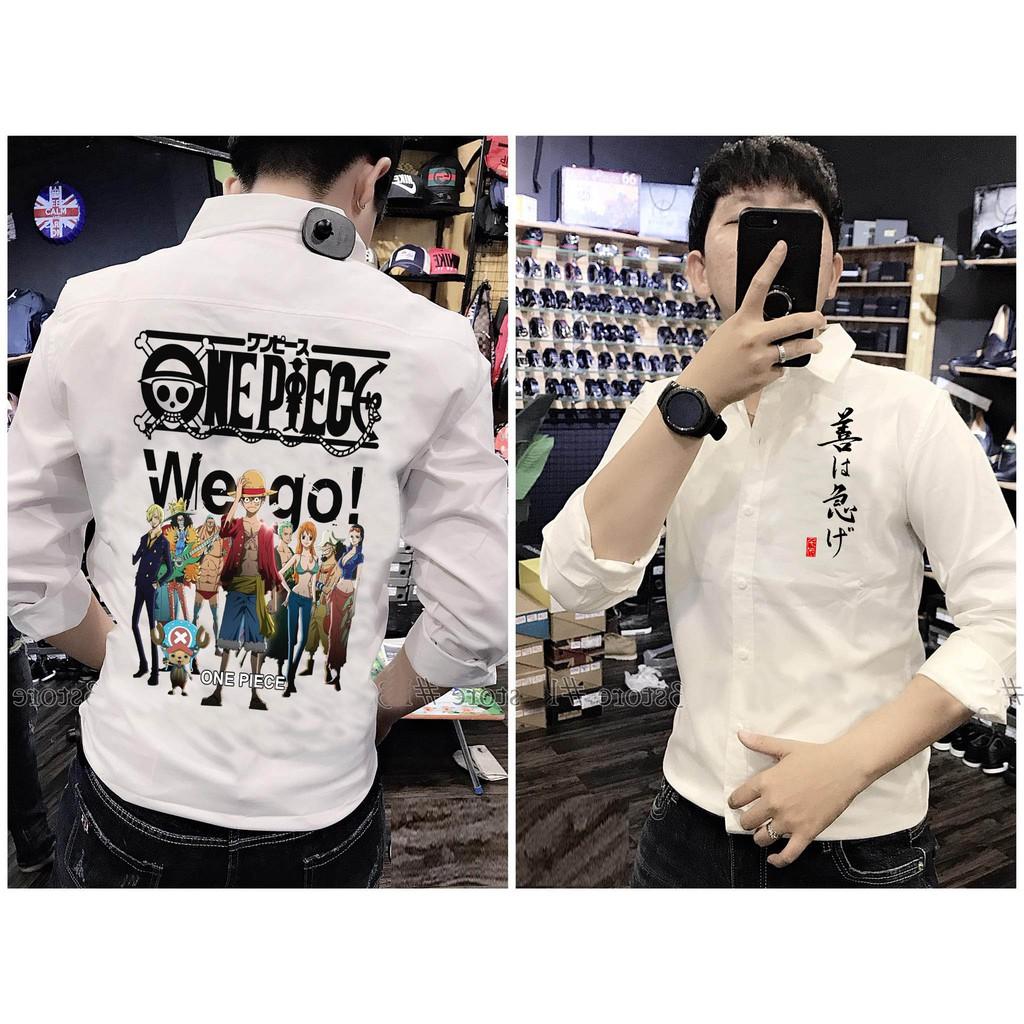 Áo Sơ Mi Đảo Hải Tặc One Piece Siêu Độc | Sơ Mi Luffy | Zoro | Ace giá tốt