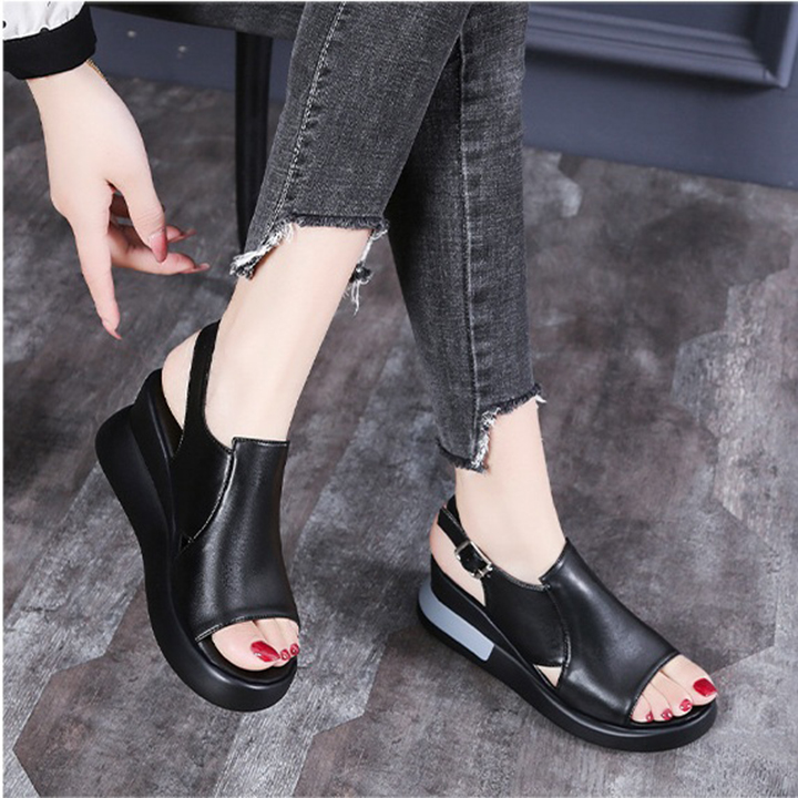 [HÀNG XỊN] Giày sandal nữ bánh mì 5 phân 3 quai ngang cao cấp, đường phồ, teen, năng động S097