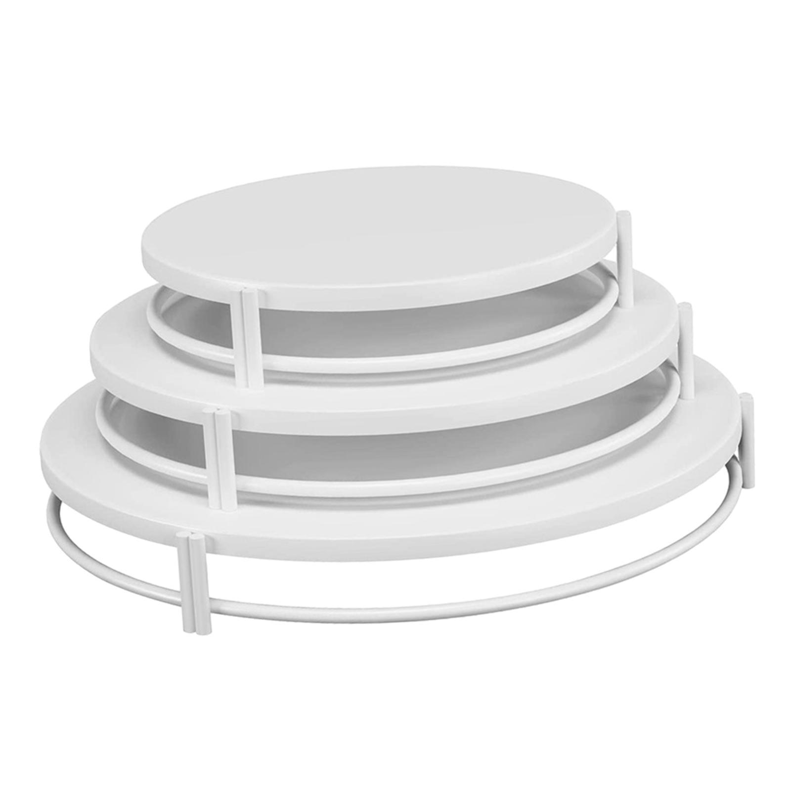 3x Cake Stands Set Dessert Tray Iron Cake Plate for Kitchen Event Decoration