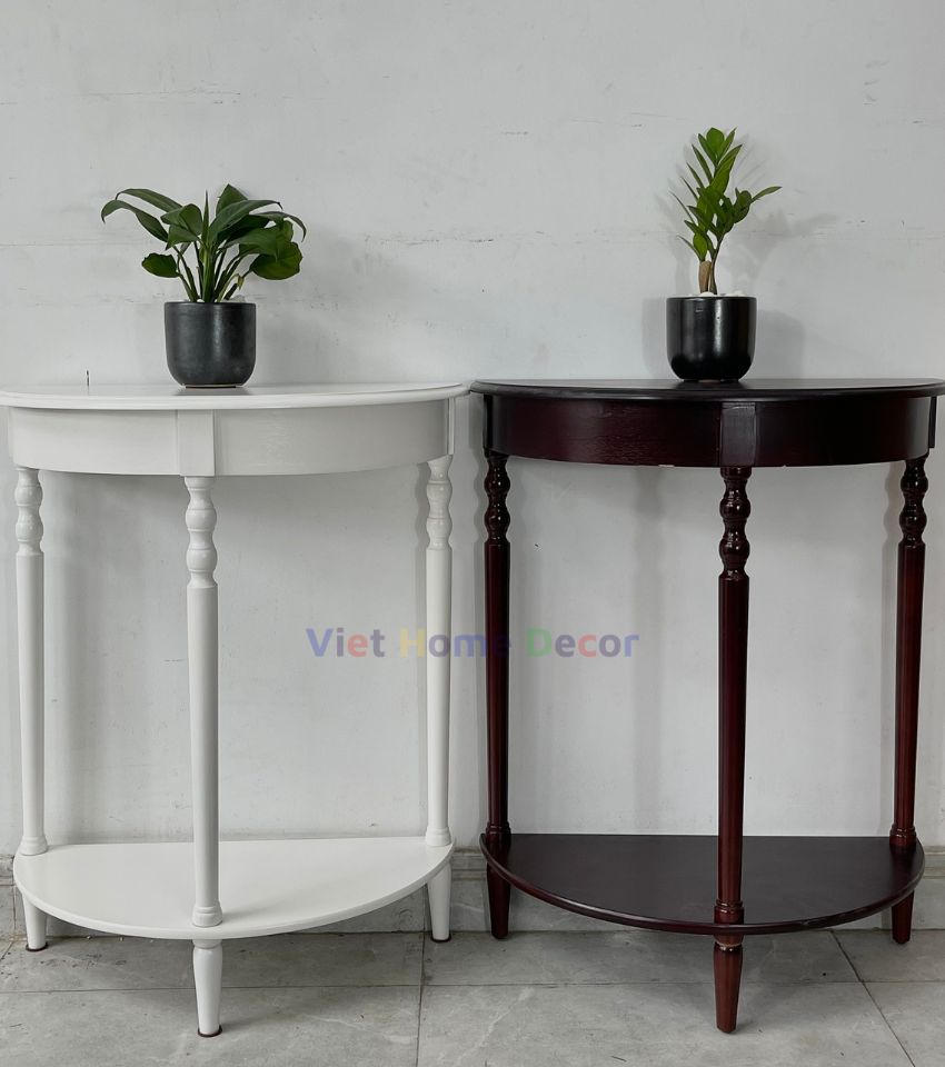 Bàn Console Bán Nguyệt Chân Tiện 4403 - Thương hiệu Viet Home Decor