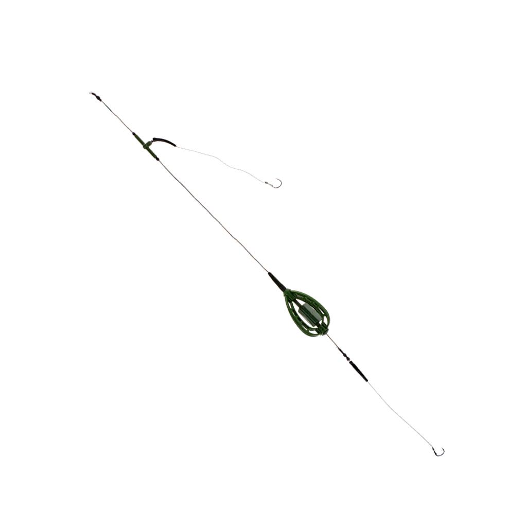 Fishing Bait Cage Carp Fishing Lure Swivel with Lead Sinker Basket Holder 30g