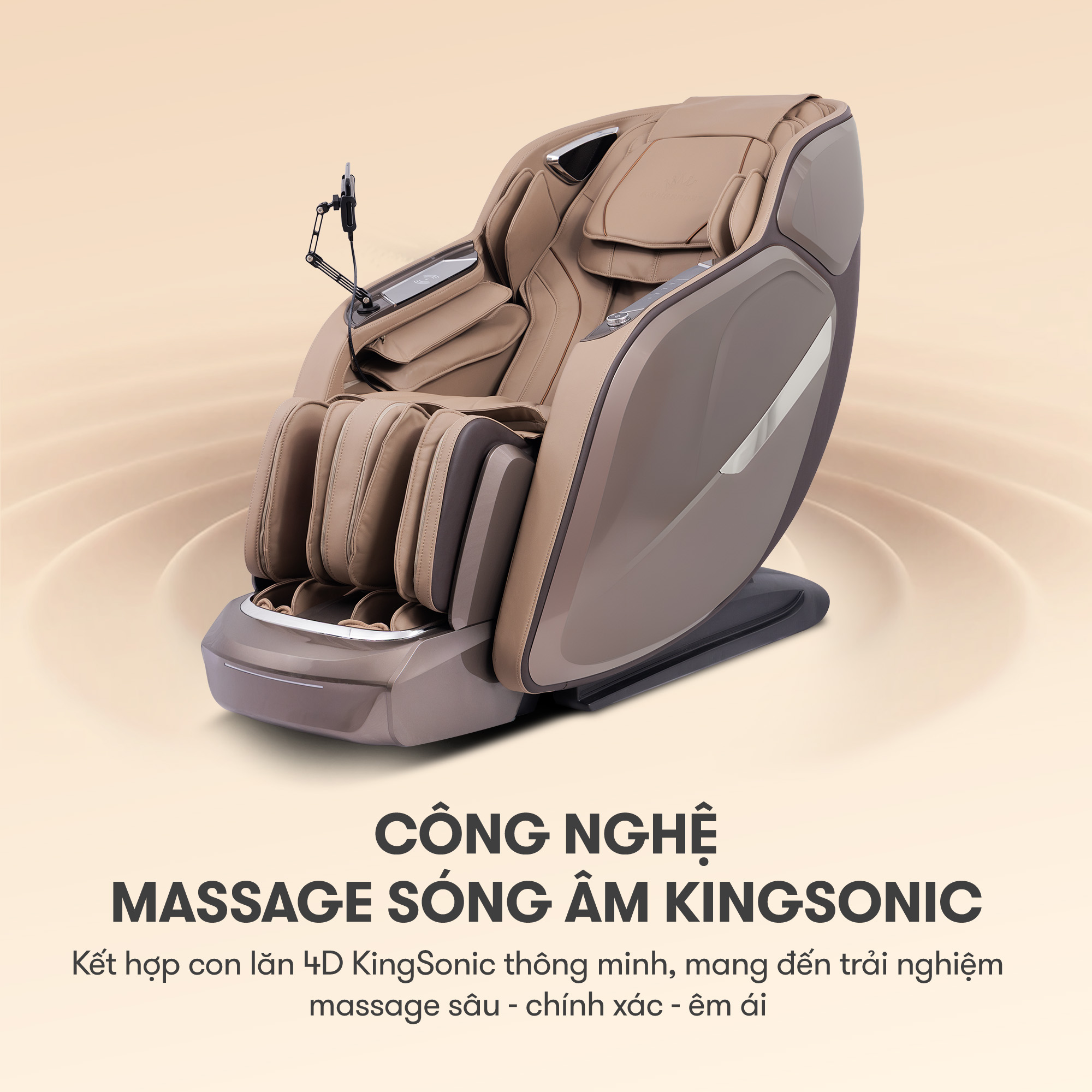[Miễn phí lắp đặt] Ghế Massage KINGSPORT Deluxe G10 Công Nghệ Sóng Âm Kingsonic, 30 Bài Tập Chuyên Nghiệp