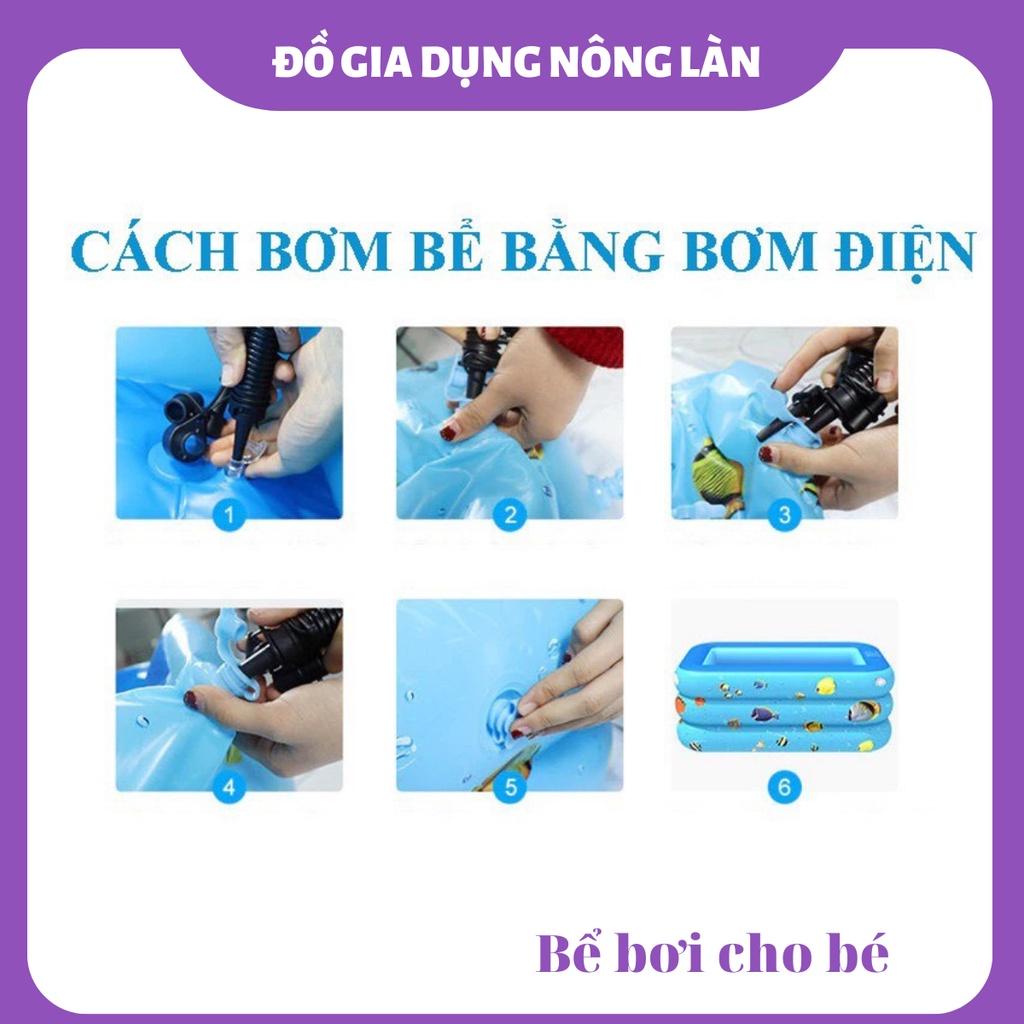 Bể Bơi Thành Cao Cho Bé 3 Tầng, Phao Bơi Trẻ Em, Phao Bơm Hơi Tại Nhà, Chống Trượt Bền Bỉ, An Toàn Cho Bé