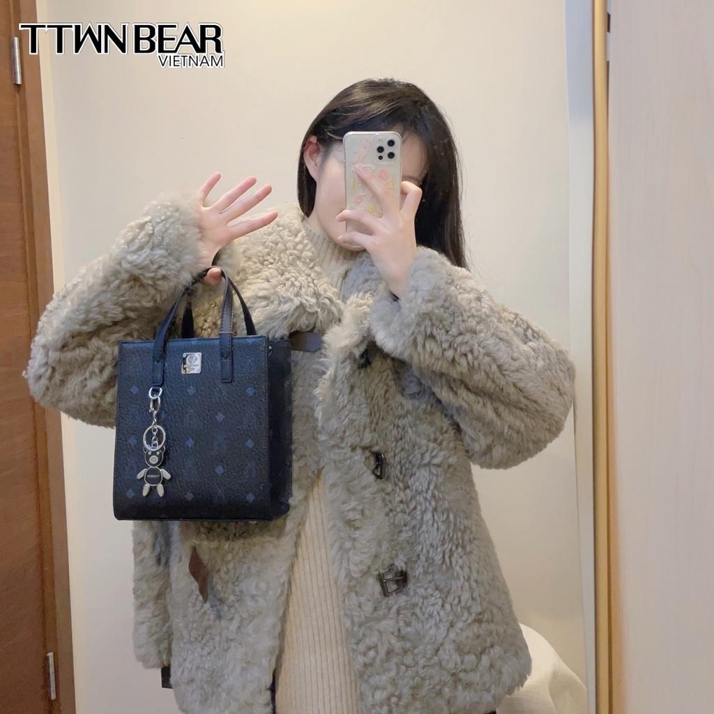 Túi xách nữ đeo chéo thời trang công sở đi học đi chơi TTWN BEAR da PVC cao cấp - TN2840