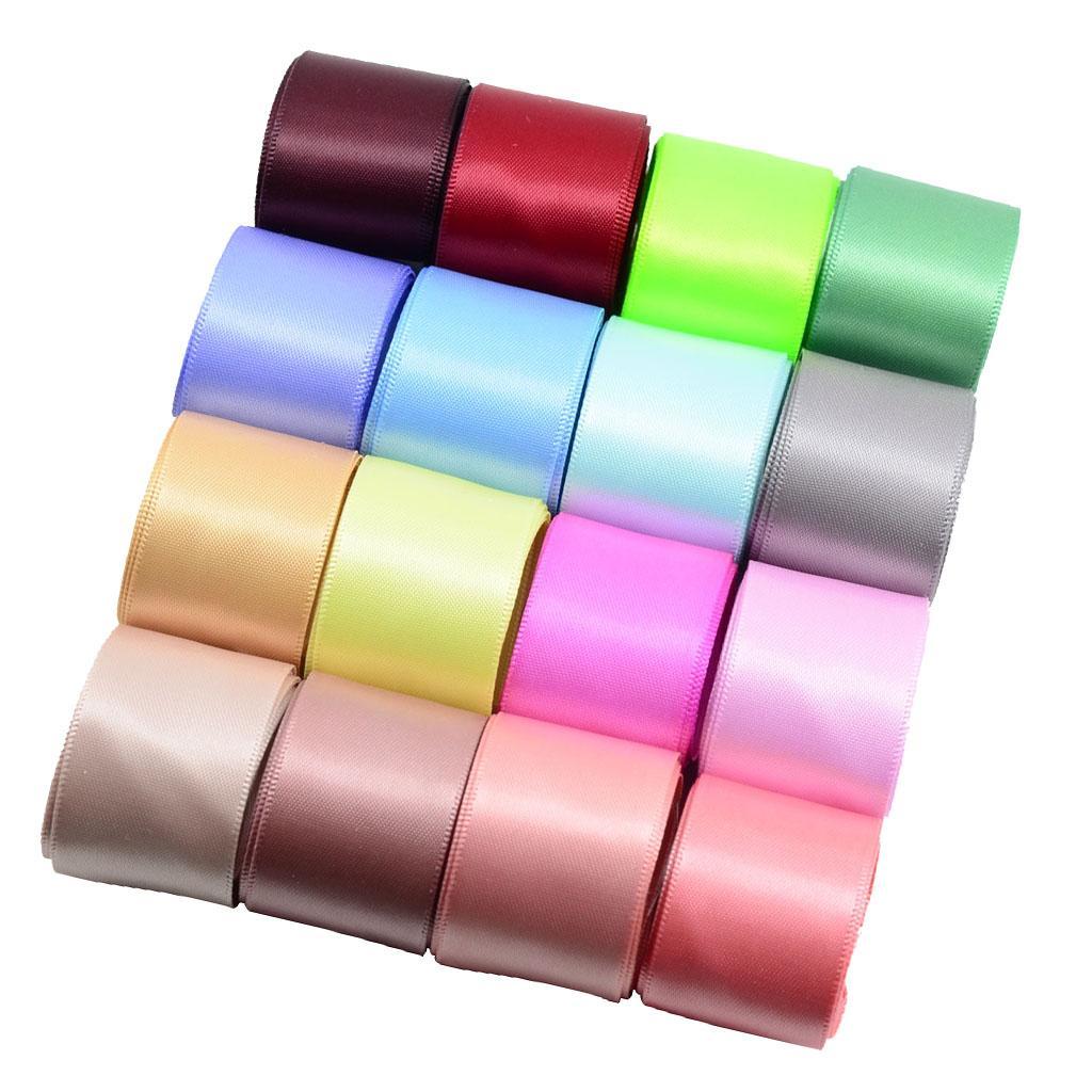 16 Colors Silk Satin Ribbon 25mm Wedding Party Festive Event Decoration Crafts Gifts Wrapping Apparel Sewing Fabric Supplies