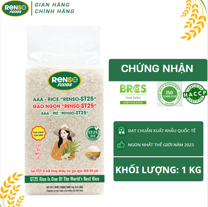 Gạo ngon &quot;Renso-ST25&quot; - Chuẩn xuất khẩu quốc tế