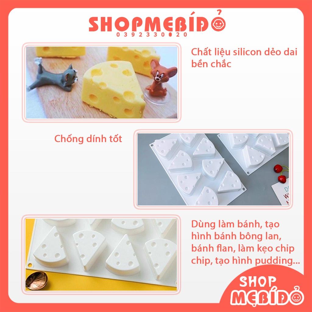 Khuôn Silicon Làm Pudding, Rau Câu, Phô Mai, Bánh Hình 8 Miếng Phô Mai Shop Mẹ Bí Đỏ