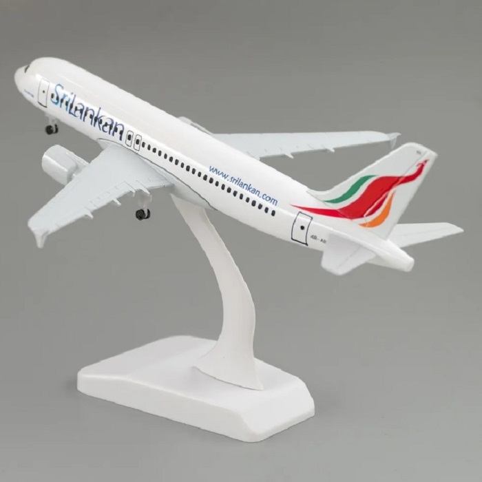 Mô hình máy bay tĩnh Airbus A320 S.r.i.l.a.n.k.a.n 20cm có bánh xe