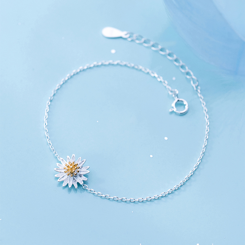 Lắc Tay Nữ | Lắc Tay Nữ Bạc S925 Hoa Cúc - L2511 - Bảo Ngọc Jewelry