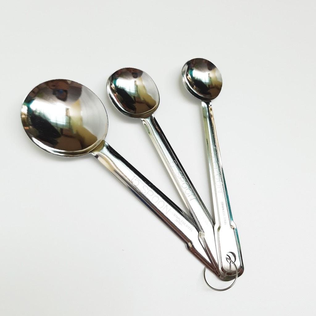 Set 3 thìa đong gia vị bằng inox