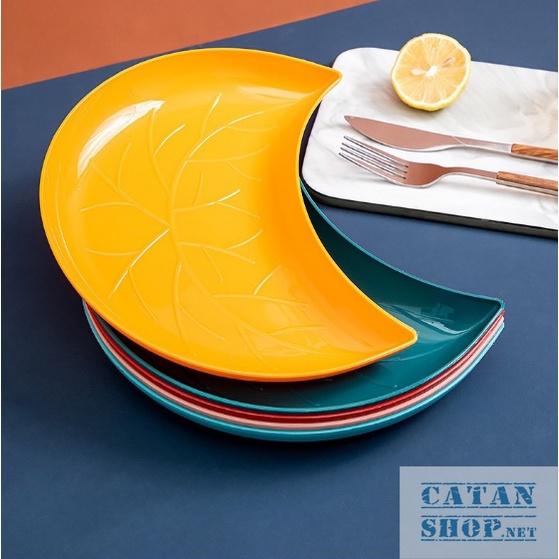 Bộ 5 dĩa bán Nguyệt xếp cánh hoa làm decor , đĩa bầy biện lễ Tết bánh kẹo hoa quả GD540-DiaBN