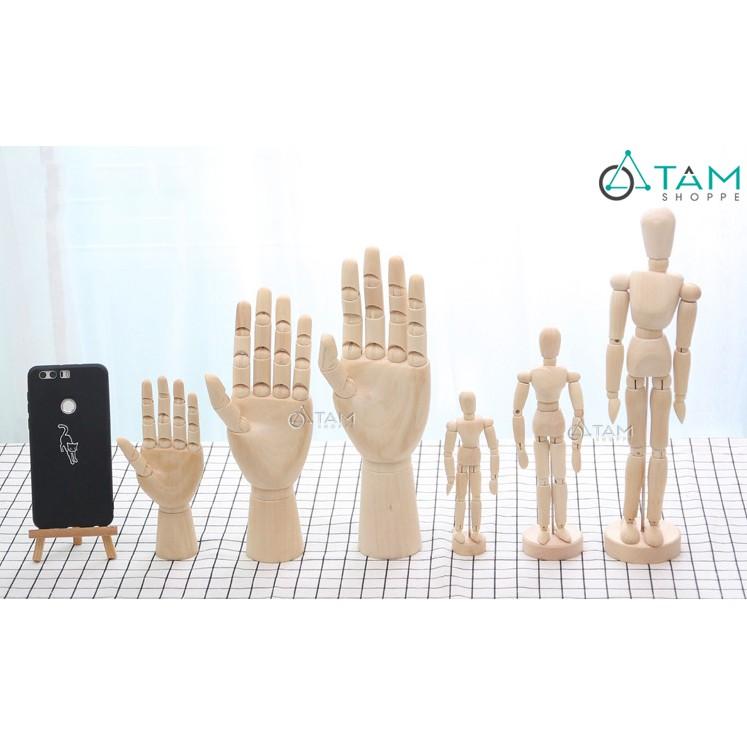 Mô hình bàn tay gỗ trang trí size nhỏ