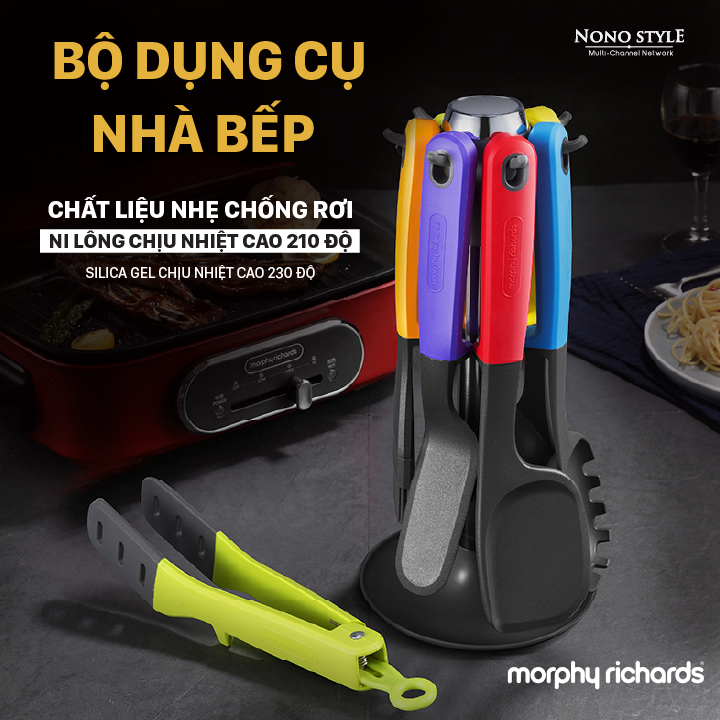 Bộ Dụng Cụ Nhà Bếp 7 Món Morphy Richards MR1032 - Hàng Chính Hãng