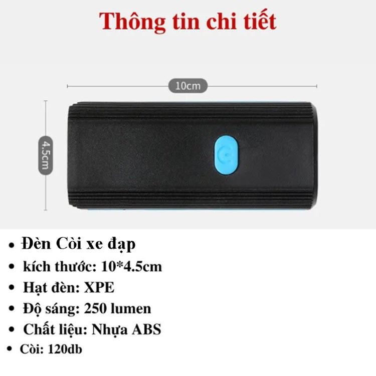 Đèn pha xe đạp có còi