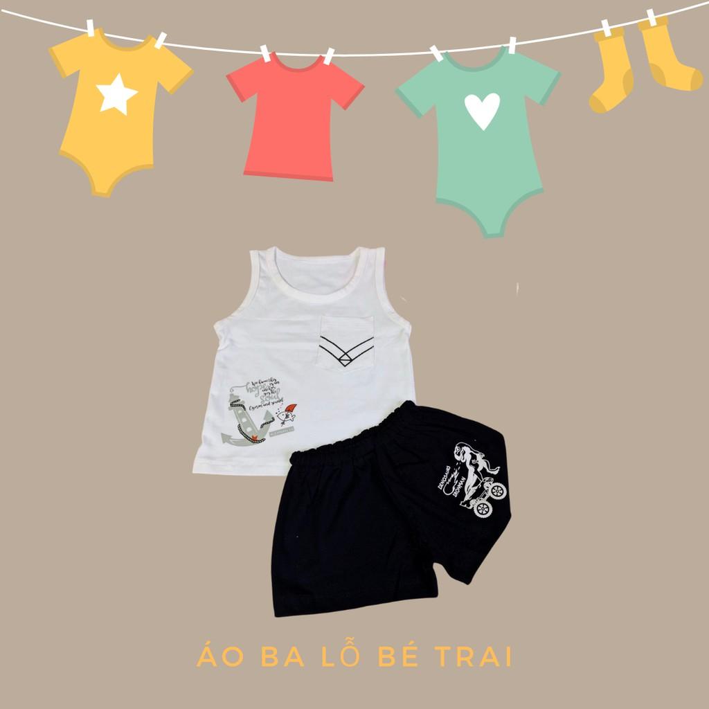 Áo ba lỗ bé trai hình mỏ neo Kidcat shop 100% Cotton