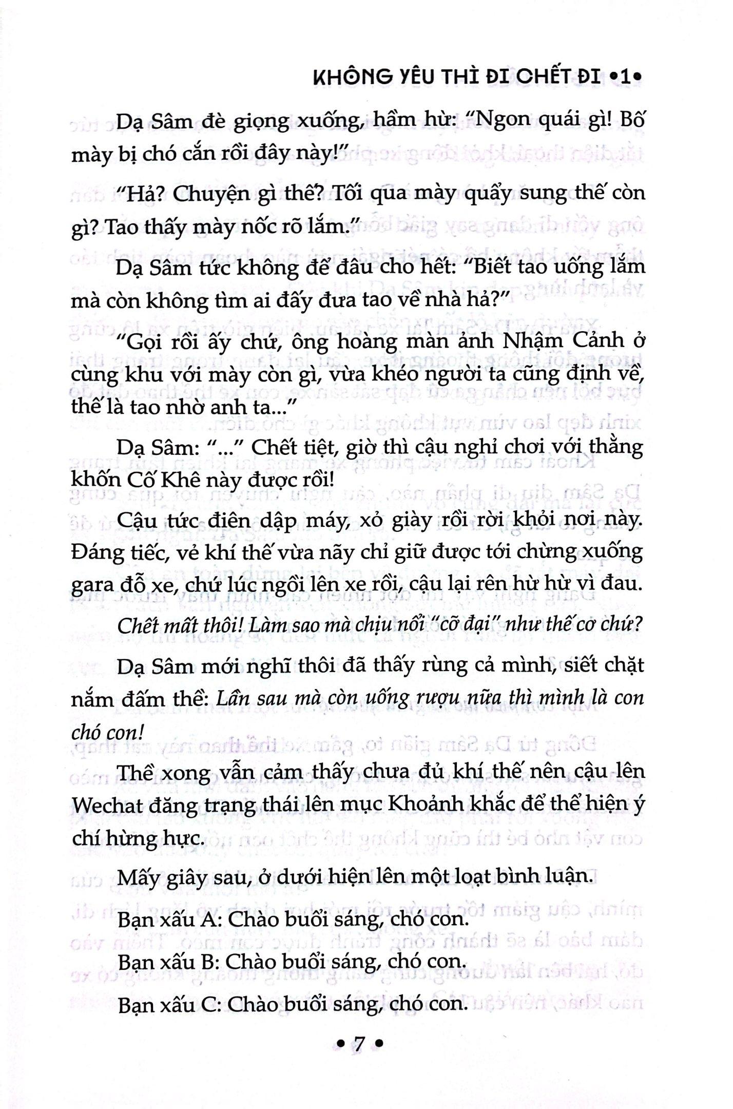 Sách - Không Yêu Thì Đi Chết Đi - Tập 1