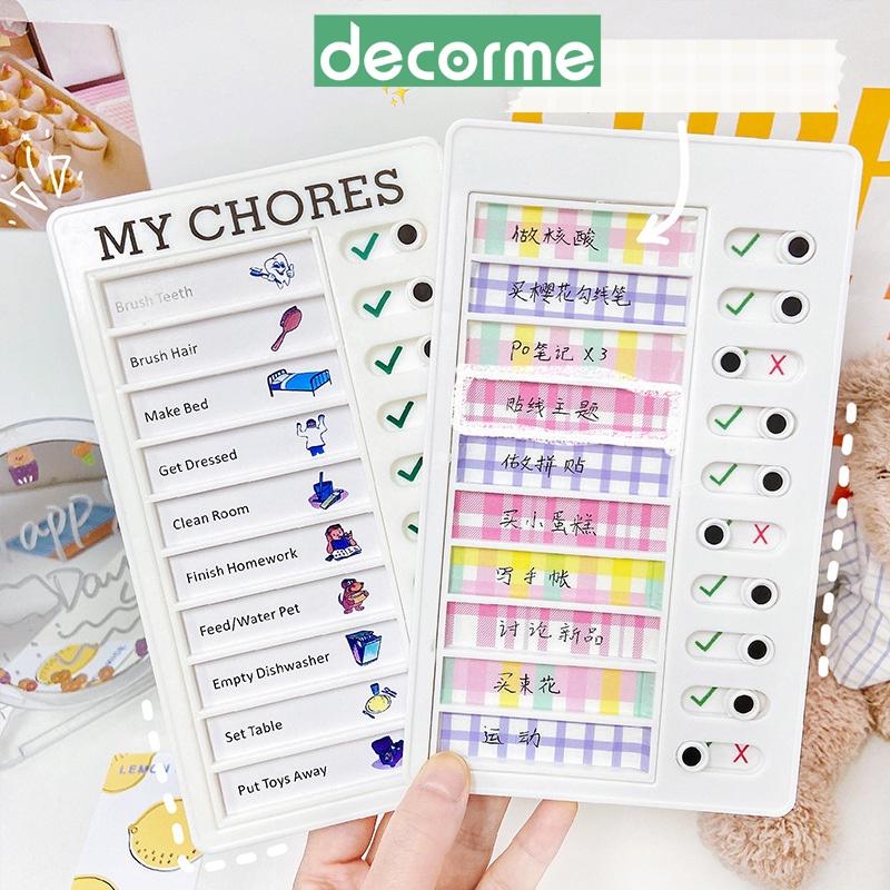 Bảng Nhựa Ghi Nhớ, ghi chú Checklist khoa học Văn Phòng Phẩm Decorme