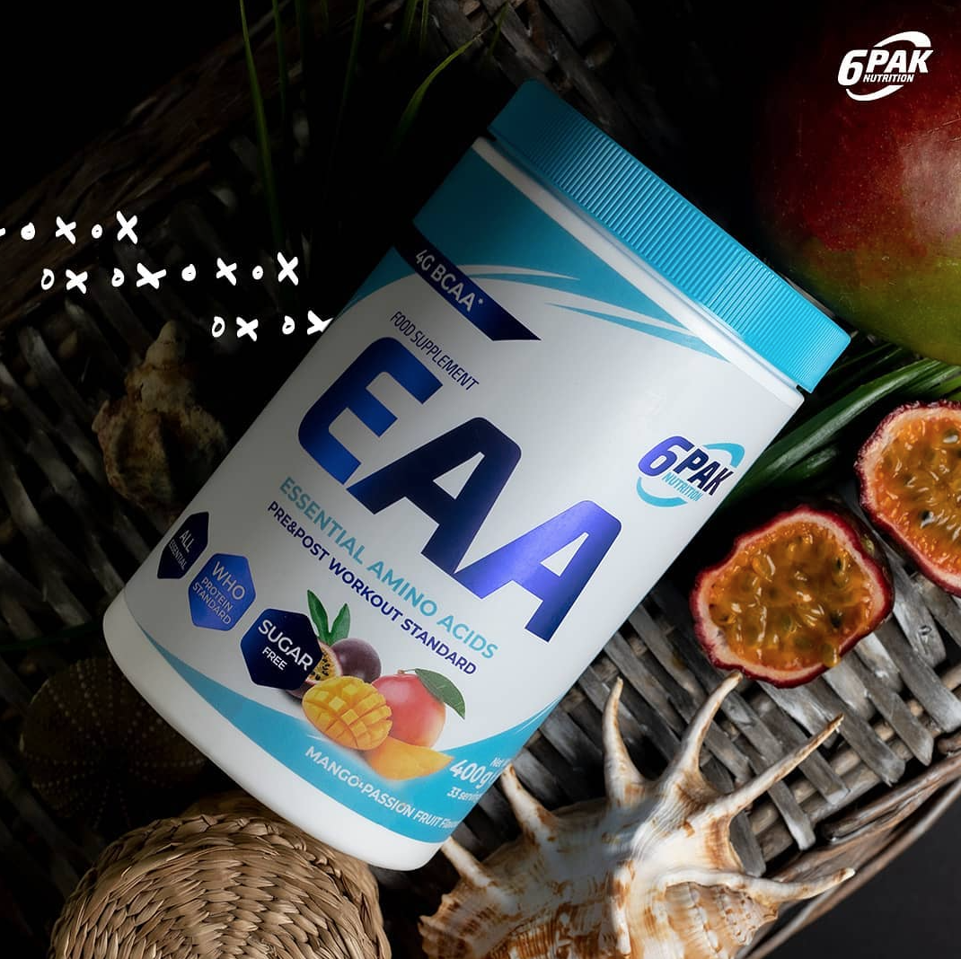 (DATE T5,T6/2025)Amino Axit 6PAK EAA 400g - Hỗ Trợ Sức Bền Trong Tập Luyện - Nhiều Hương Vị - TREC NUTRITION