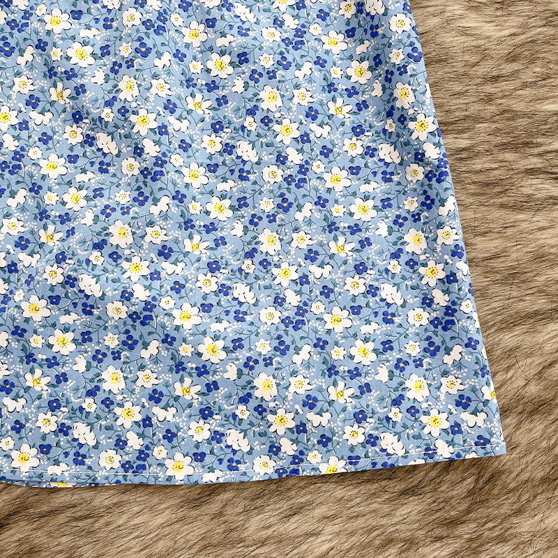 Váy hoa nhí cho bé gái, Đầm cho bé gái 7-28kg cánh tiên cổ thêu hoa siêu xinh – SD091