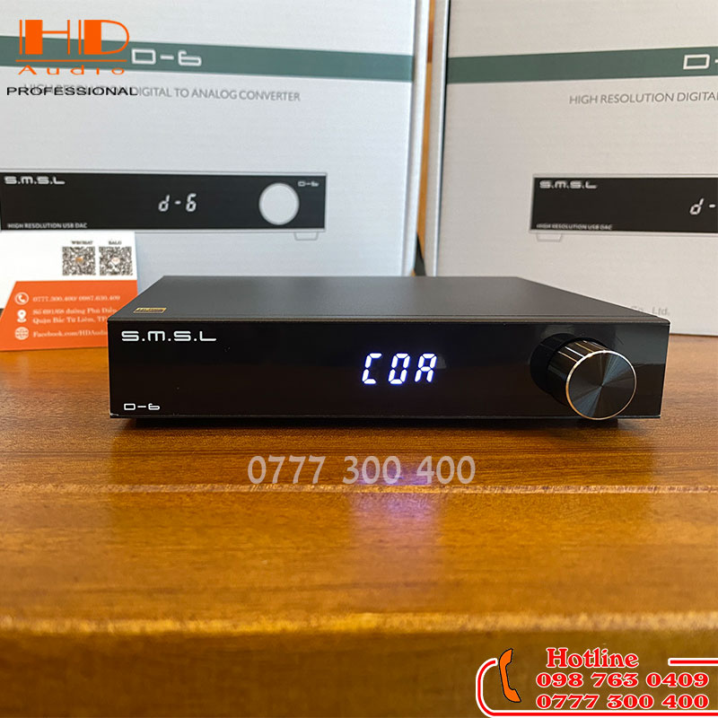 Giải Mã DAC S.M.S.L D-6 - Chip AK4493 Giải Mã 32bit /768KHz và DSD512 - Hàng Chính Hãng