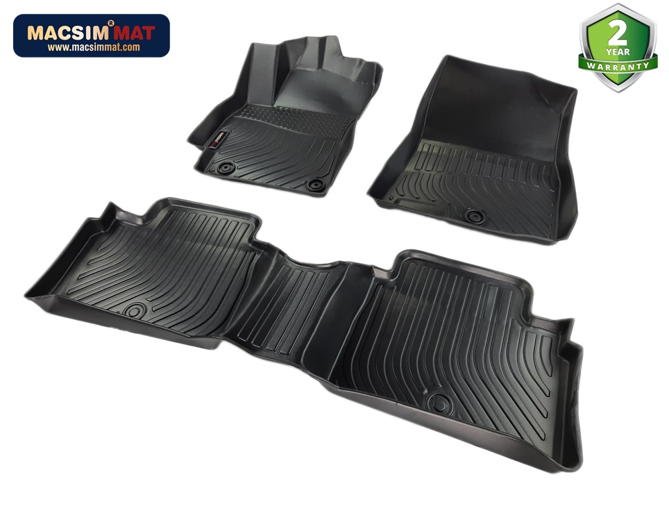 Thảm lót sàn xe ô tô Hyundai Elantra 2017- nay  Nhãn hiệu Macsim chất liệu nhựa TPV cao cấp màu đen