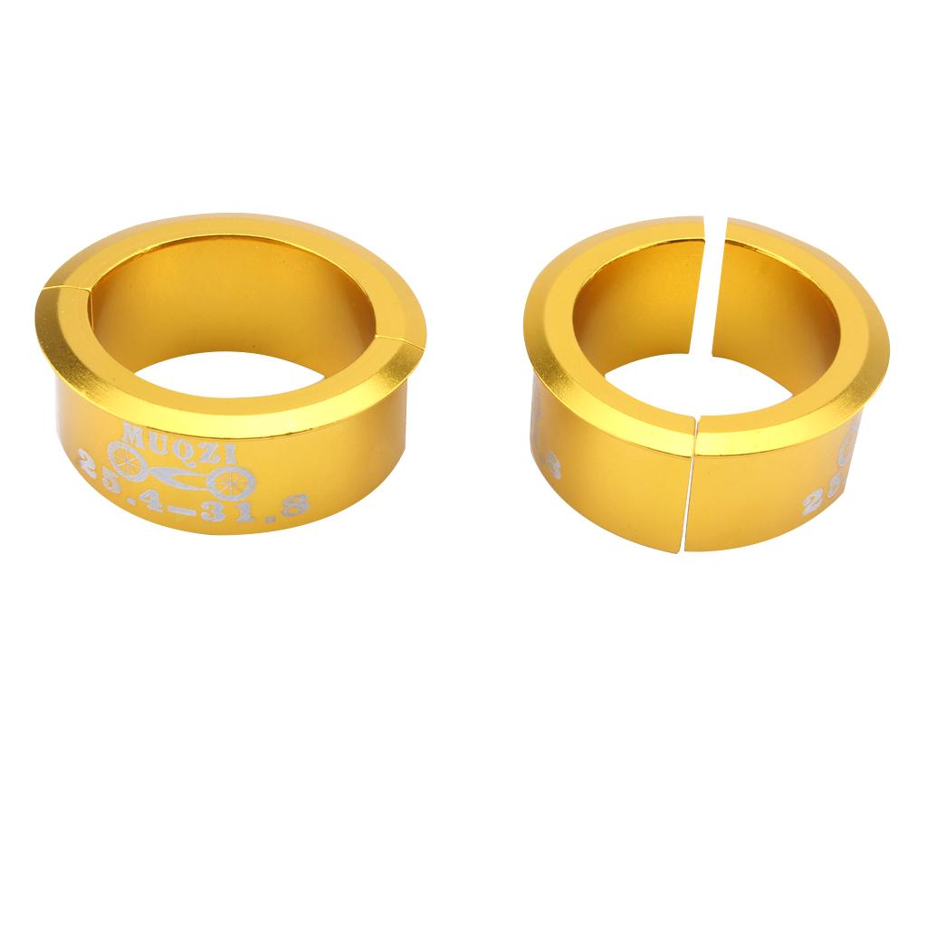4Pcs Aluminium Alloy Bike Bicycle Handlebar Shim 25.4mm to 31.8mm Reducer Stem Adaptor