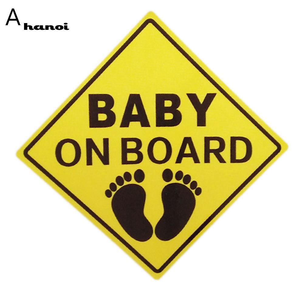 Nhãn dán trang trí xe hơi chữ Baby On Board chuyên dụng