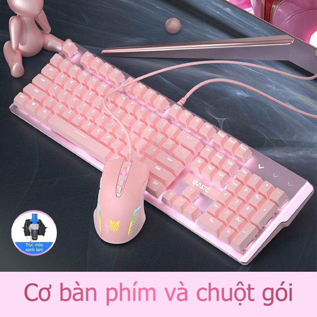 Bàn phím chơi game LED Chuột Máy Tính tai nghe mèo Bộ Bàn Phím Gaming có dây