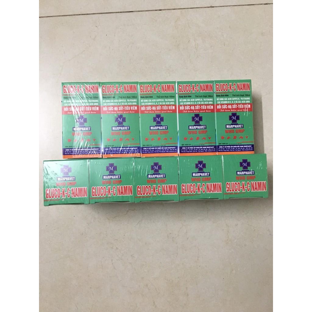 1 lọ GLUCO K C NAMIN HỒI SỨC HẠ SỐT TIÊU VIÊM cho vật nuôi