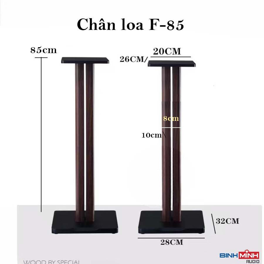 Chân loa gỗ F-85 (1 đôi cao 85 cm)