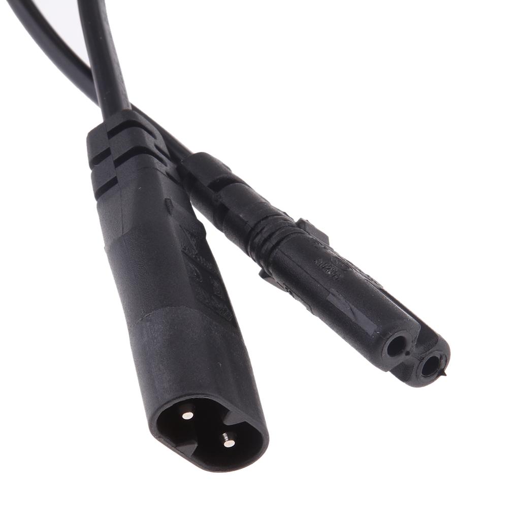 IEC 320 C8 Để C7 Cắm Chuyển Đổi Adapter Nối Dài Dây Cáp Điện 500 Cm Màu Đen