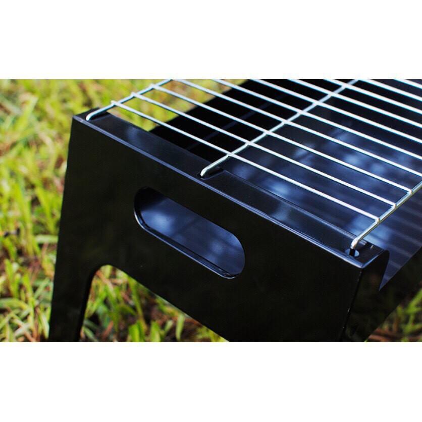 Bếp Nướng Than Hoa TL-258, Nướng Ngoài Trời BBQ - Chất Liệu Inox Cao Cấp Có Chân Đế, Tay Cầm Xếp Gọn Tiện Lợi