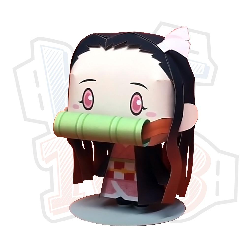 Mô hình giấy Anime Girl Chibi Nezuko Kamado - Demon Slayer ver 2 (Kimetsu no Yaiba