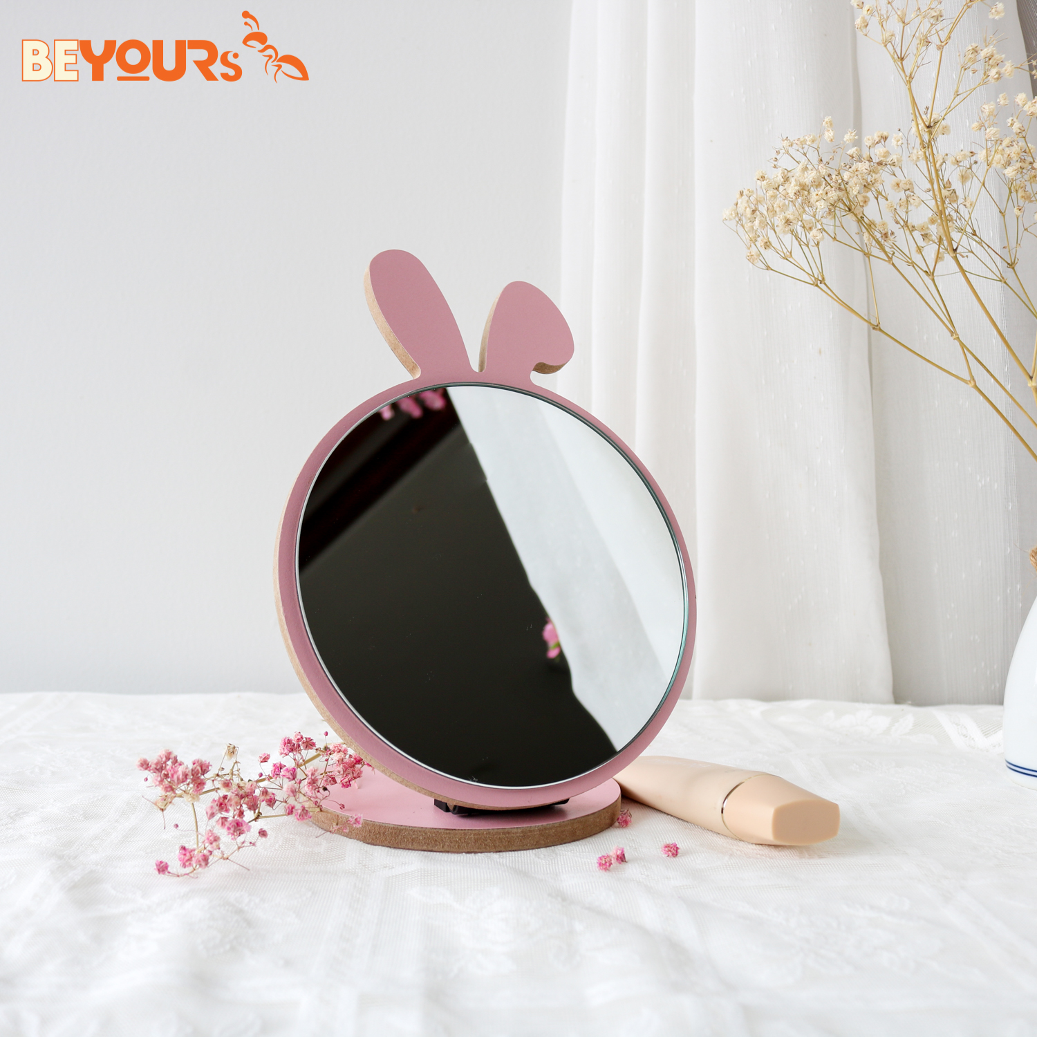 Gương Trang Điểm Nghệ Thuật Để Bàn BEYOURs MAKEUP MIRROR ART Version 2023 Màu Ngẫu Nhiên Có Pat Điều Chỉnh Gấp Gọn Tiện Lợi