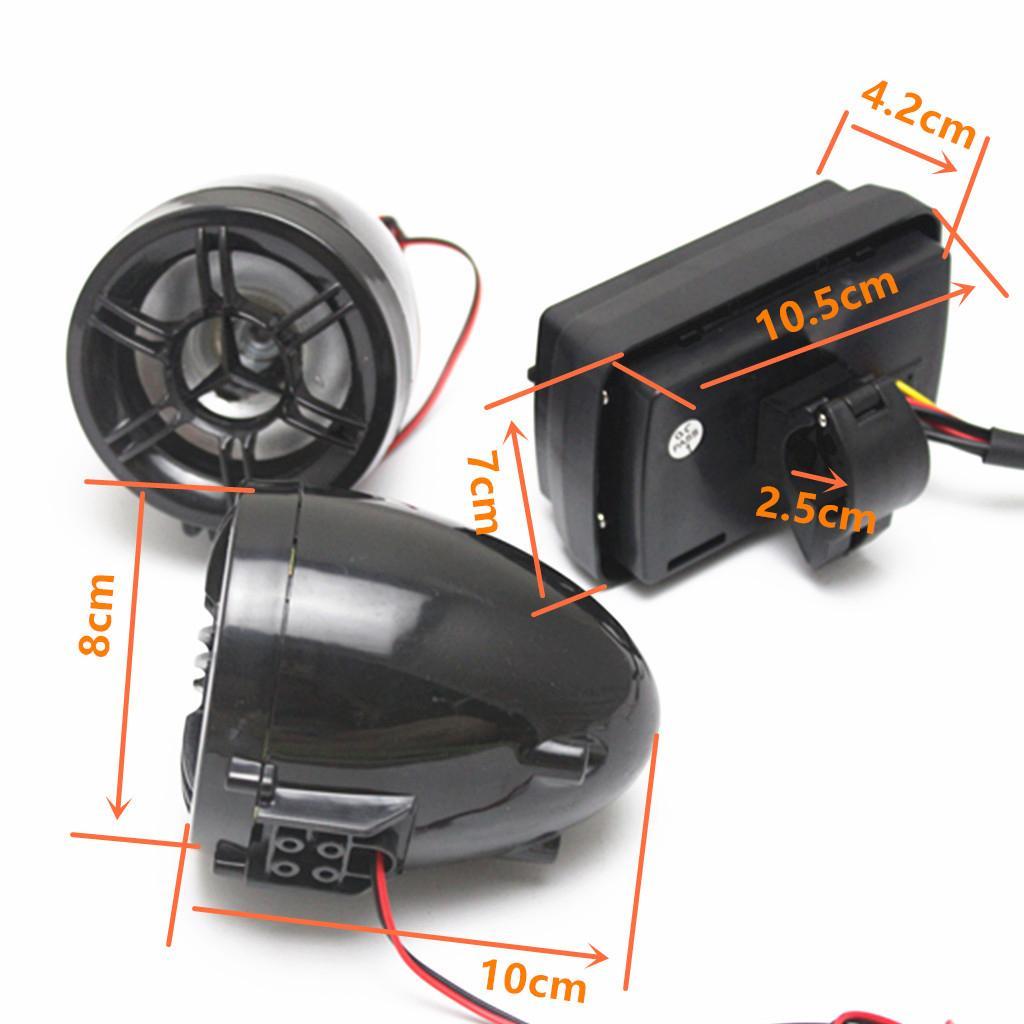 Motorcycle Handlebar Audio System MP3 USB  Radio Speaker Kit