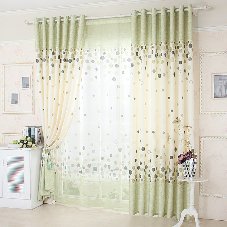 RÈM CỬA CHÂM BI TRÒN XANH XÁM SIZE 3M NGANG X 2M7 CAO